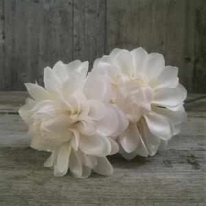 Georgína (dahlia) farebná, umelý kvet 66cm farba: biela