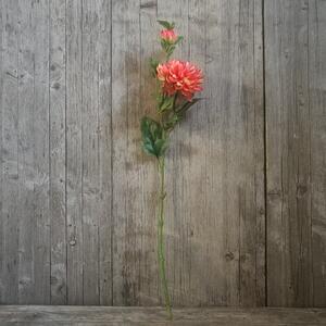 Georgína (dahlia) farebná, umelý kvet 67cm farba: oranžová