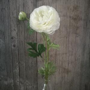 Pivónia farebná, umelý kvet 76cm farba: biela