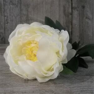 Pivónia farebná, umelý kvet 65cm farba: biela