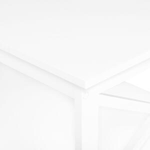 Konferenčný stolík biely 100 x 55 cm dvojstupňový obdĺžnikový stolný moderný štýl