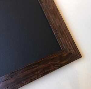 Toptabule.sk PRRUST Čierna kriedová tabuľa PREMIUM v rustikálnom drevenom ráme 60x40cm / magneticky