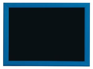Toptabule.sk KRTCL03 Čierna kriedová tabuľa v modrom drevenom ráme 90x60cm / nemagneticky