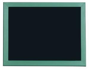 Toptabule.sk KRTCL01 Čierna kriedová tabuľa v zelenom drevenom ráme 60x40cm / magneticky