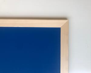 Toptabule.sk KRT04 Modrá kriedová tabuľa v prírodnom drevenom ráme 60x120cm / magneticky