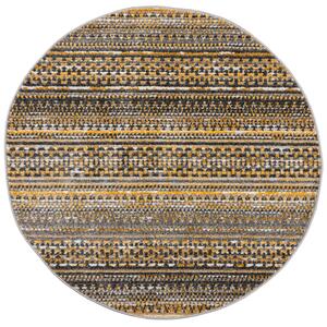 Flair Rugs Kusový koberec Santiago Camino Yellow kruh - 140x140 (priemer) kruh cm