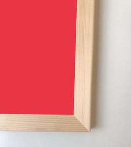 Toptabule.sk KRT02 Červená kriedová tabuľa v prírodnom drevenom ráme 60x40cm / nemagneticky