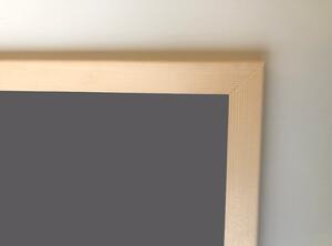 Toptabule.sk KRT06 Sivá kriedová tabuľa v prírodnom drevenom ráme 80x60cm / magneticky