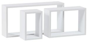 NovýNábytok.sk Set 3 nástenných políc Pentiassa (biela matná). Vlastná spoľahlivá doprava až k Vám domov. 1121156