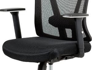 Kancelárska stolička, čierna/čierna sieťovina, plast kríž, synchronní mechanismus