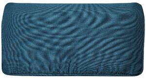 Pohovka rozkladacia modrá čalúnená s funkciou na spanie do obývacej izby kovové strieborné nohy moderná
