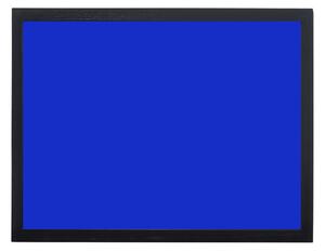 Toptabule.sk KRT03CR Modrá kriedová tabuľa v čiernom drevenom ráme 90x60cm / magneticky