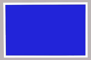 Toptabule.sk KRT04B Modrá kriedová tabuľa v bielom drevenom ráme 70x100cm / nemagneticky