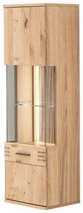 ZÁVESNÁ VITRÍNA, farba duba, 45/149/37 cm Livetastic - Sklenené vitríny, Online Only