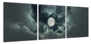 Obraz mesiace a mrakov (Obraz 90x30cm)