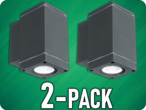 V-TAC Nástenné svietidlo GU10, matné sivé, IP44/2-PACK!