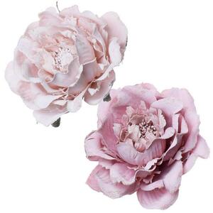 Jemná ruža zápich s glitrami priemer kvetu 11cm 2 farby cena za 1ks