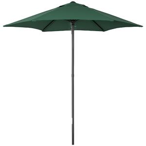 Slnečník Outsunny Ø196 cm, šesťhranný balkónový slnečník, plážový slnečník, zelený