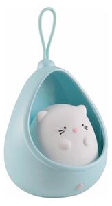 LED Detské orientačné svietidlo so senzorom KITTY LED/0,5W/5V USB modrá