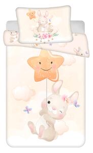 Jerry Fabrics Obliečky do postieľky 100x135 + 40x60 cm - Bunny Star