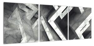 Abstraktný čiernobiely obraz (Obraz 90x30cm)