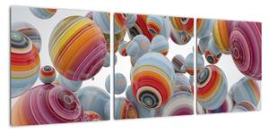 Abstraktný obraz farebných gulí (Obraz 90x30cm)