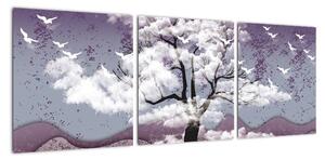 Abstraktný obraz stromu (Obraz 90x30cm)