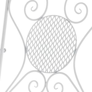 Záhradná lavica, kov, biely lak (dizajnovo k setu jf2236)