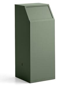 Odpadkový kôš s push vekom MELROSE, 1000x395x400 mm, olivovozelená