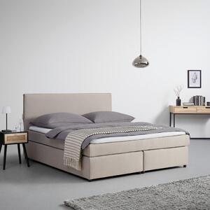 Boxspringová posteľ s toperom, 180x200 Cm, Béžová