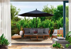 Záhradný skladací slnečník SUNVI 300 cm, sivý + obal zdarma