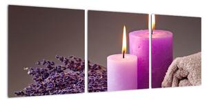 Obraz - Relax, sviečky (Obraz 90x30cm)