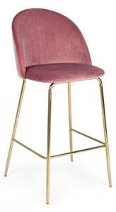 Barová stoličkya Carry blush - ružová zamat