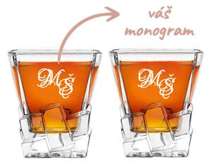 Dekorant Bohemia Jihlava Poháre na whisky Crack 2KS MONOGRAM