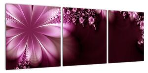 Abstraktné kvety - obraz (Obraz 90x30cm)