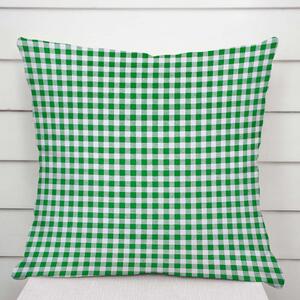 Biante Bavlnená obliečka na vankúš Sandra SA-058 Zeleno-biele kocky 70 x 90 cm