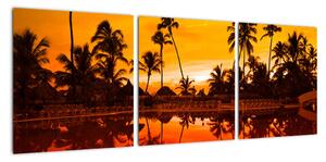 Obraz - tropická krajina (Obraz 90x30cm)