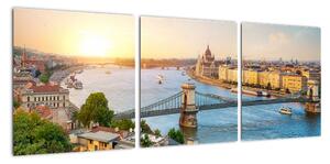 Obraz Budapešť - výhľad na rieku (Obraz 90x30cm)