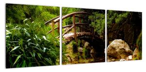 Obraz dreveného mosta (Obraz 90x30cm)