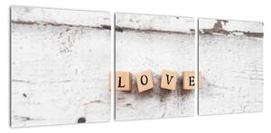 Obraz - nápis LOVE (Obraz 90x30cm)