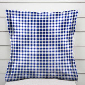 Biante Bavlnená obliečka na vankúš s lemom Sandra SA-057 Modro-biele kocky 40 x 40 cm