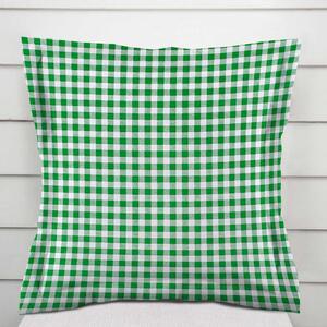 Biante Bavlnená obliečka na vankúš s lemom Sandra SA-058 Zeleno-biele kocky 30 x 50 cm
