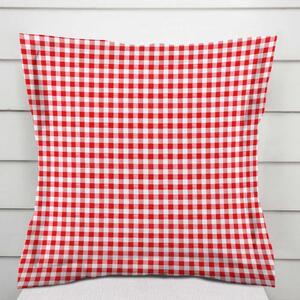 Biante Bavlnená obliečka na vankúš s lemom Sandra SA-056 Červeno-biele kocky 30 x 50 cm