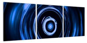 Modrý abstraktný obraz (Obraz 90x30cm)