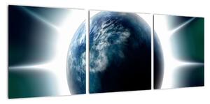 Moderný obraz zemegule (Obraz 90x30cm)