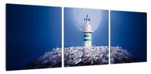 Maják na mori - obraz (Obraz 90x30cm)