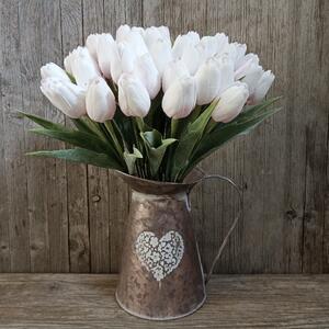 Tulipán umelý bielo ružový jemne bielený 44cm cena za 1ks