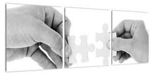 Čiernobiely obraz - puzzle (Obraz 90x30cm)
