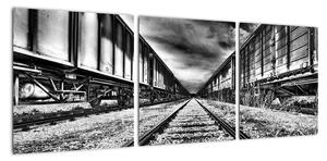 Železnice, koľaje - obraz na stenu (Obraz 90x30cm)