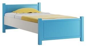 Detská posteľ: Biela - modrá 70x160cm
